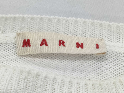 MARNI crew neck knit with side slits, 2023SS, size 40, top