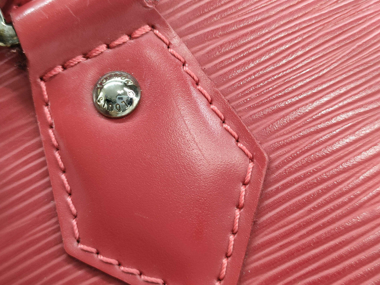 LOUIS VUITTON M40850 Epi Alma BB Epi Carmine M40850 Handbag