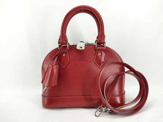 LOUIS VUITTON M40850 Epi Alma BB Epi Carmine M40850 Handbag