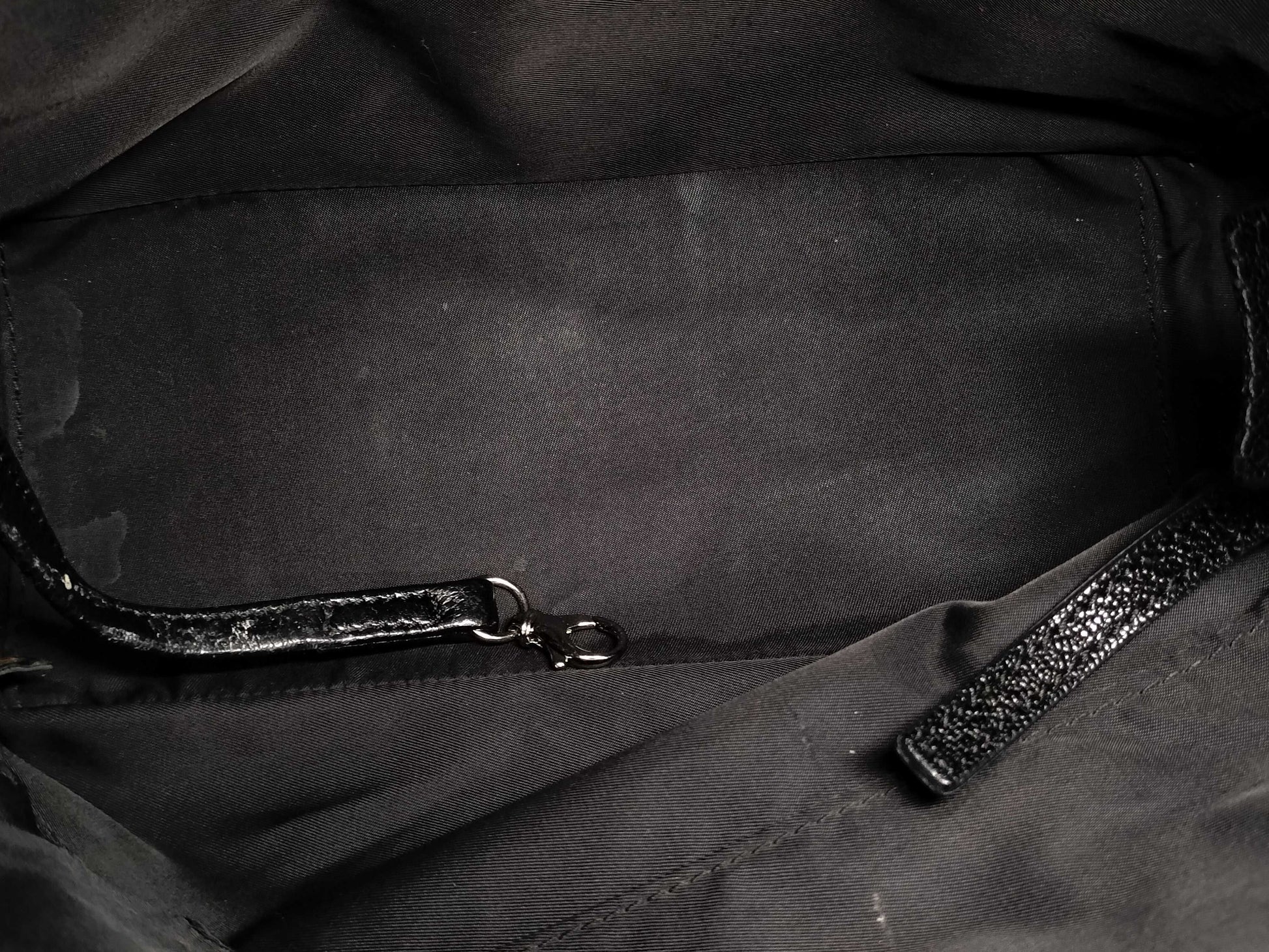 CHANEL Paris Biarritz Tote PM Coated Canvas Black with Silver Hardware A34208 Tote Bag