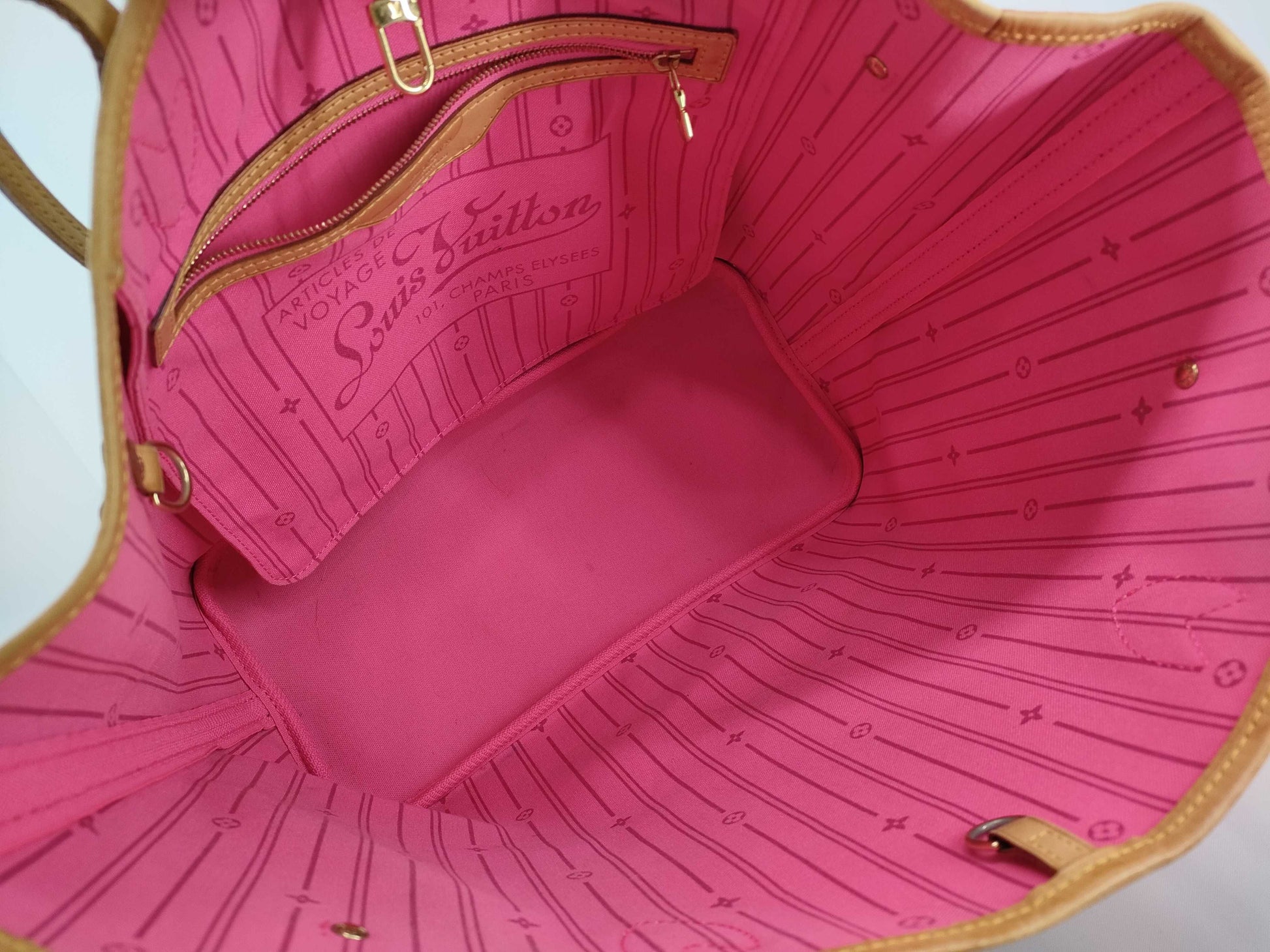 LOUIS VUITTON M48613 Monogram Stephen Sprouse Neverfull MM Monogram Rose M48613 Tote Bag