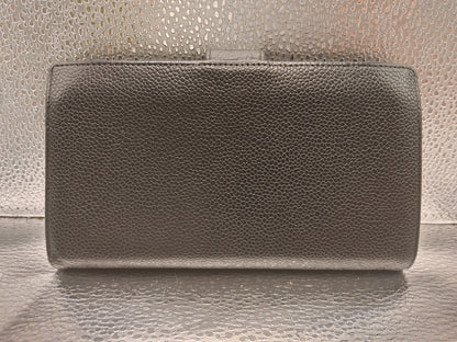 CHANEL Coco Mark Bifold Long Wallet with Seal, 6094776, Black Caviar Skin, with Certificate of Authenticity and Box