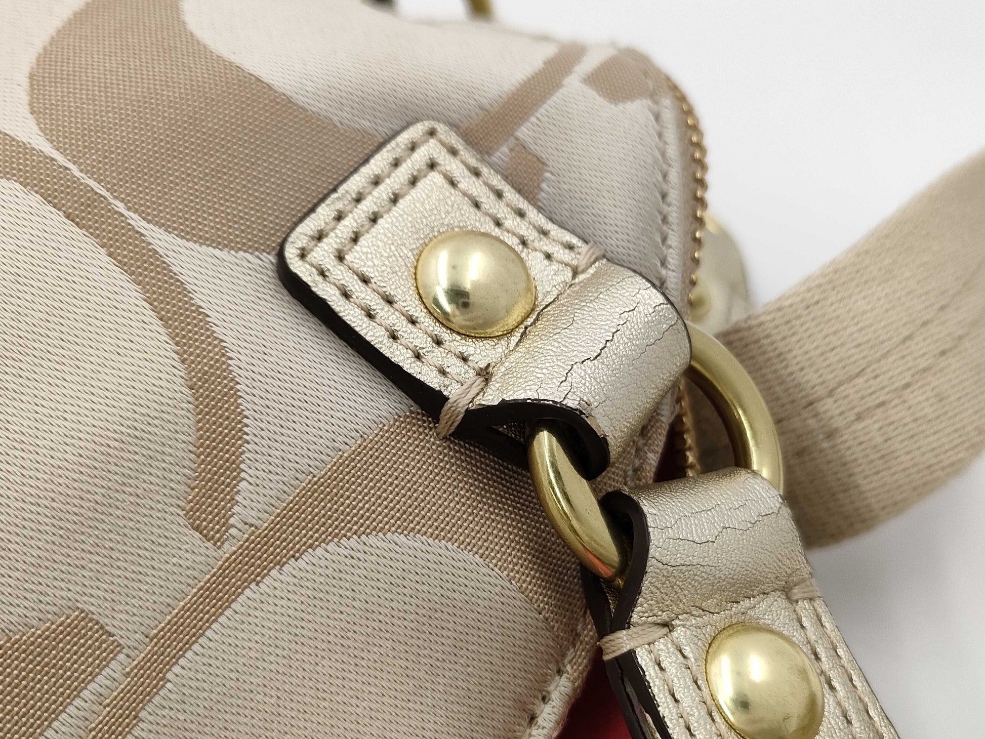 COACH Cotton 2-Way Handbag F22323 Handbag