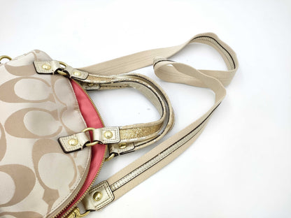 COACH Cotton 2-Way Handbag F22323 Handbag