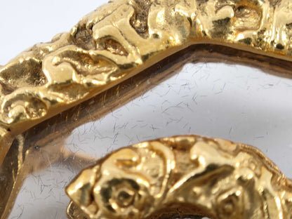 CHANEL Lava Coco Clear Octagon Brooch with Comments