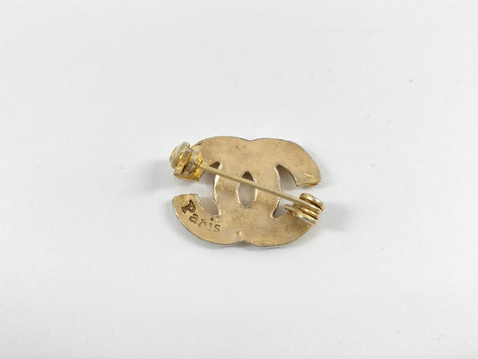 CHANEL Coco Mark Rhinestone Brooch Brooch