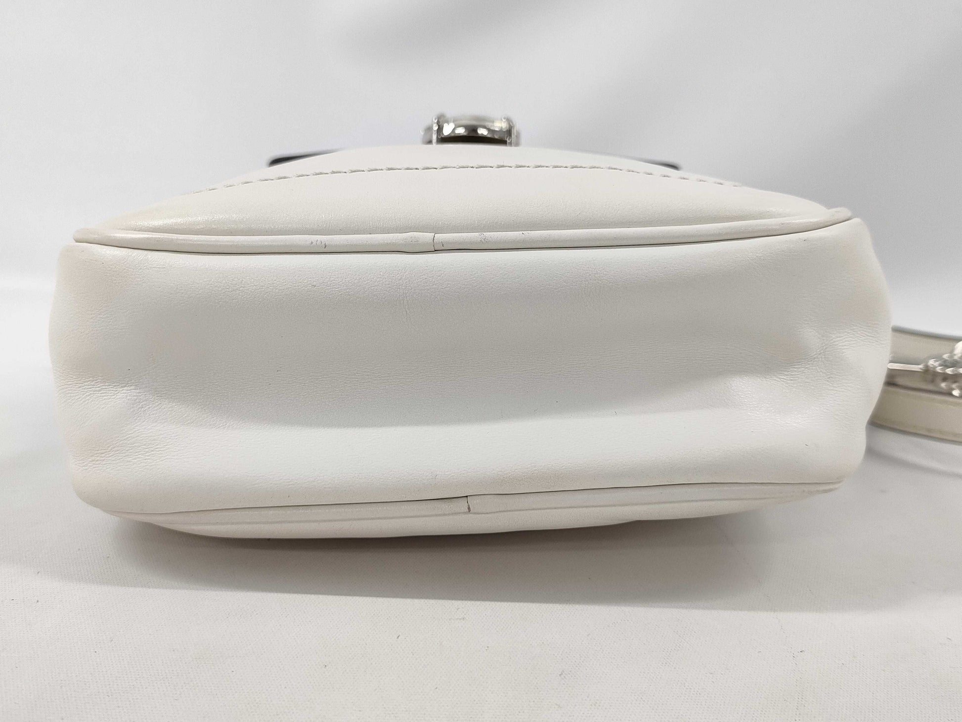 Miu Miu Beaded Leather Shoulder Bag in White