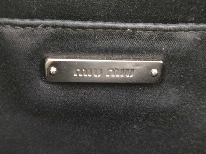 Miu Miu Beaded Leather Shoulder Bag in White