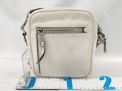 Miu Miu Beaded Leather Shoulder Bag in White