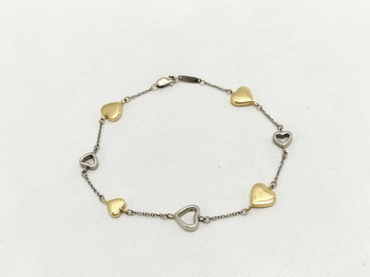 Tiffany & Co. Heart Bracelet/Bangle in Yellow Gold/White Gold 750 