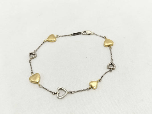 Tiffany & Co. Heart Bracelet/Bangle in Yellow Gold/White Gold 750 