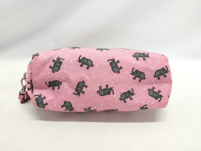 PRADA Prada Nylon Pouch with Elephant Print, Pink, Hand Strap
