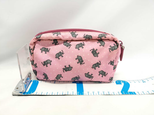 PRADA Prada Nylon Pouch with Elephant Print, Pink, Hand Strap