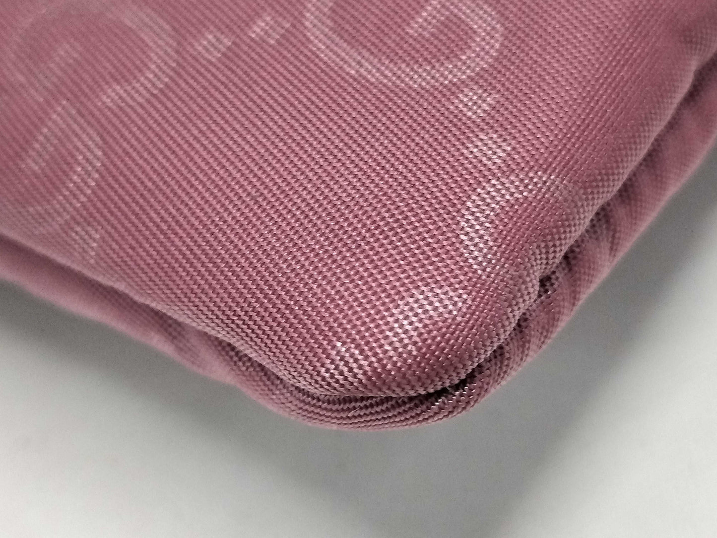 GUCCI GG Nylon Leather Pouch in Pink and Brown 