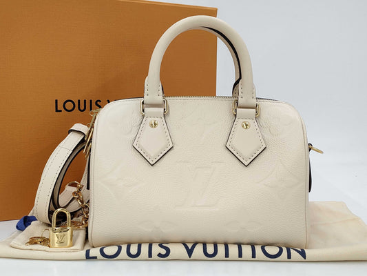 LOUIS VUITTON Empreinte Speedy Bandouliere 20 M58954 RFID Handbag Accessories: Strap, Key, Box