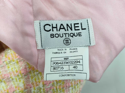 CHANEL Tweed Skirt Set with Coco Mark, 96P, P06423, Size 40, Other Apparel
