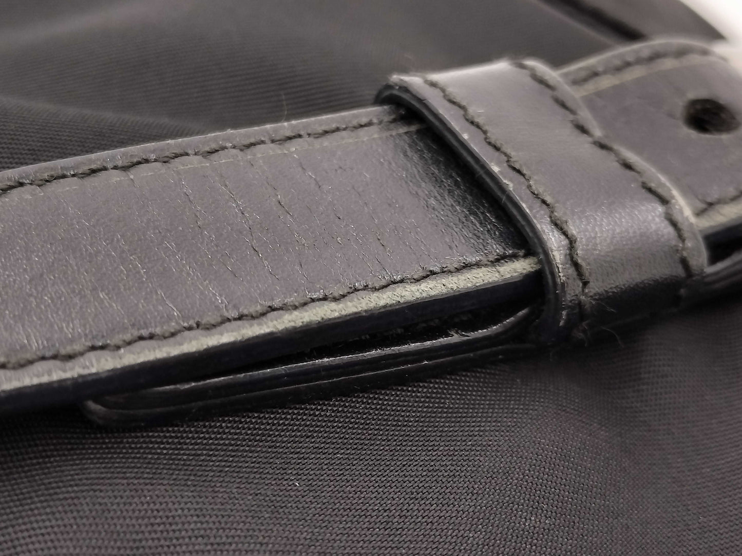 PRADA Prada Triangle Logo Black Shoulder Bag