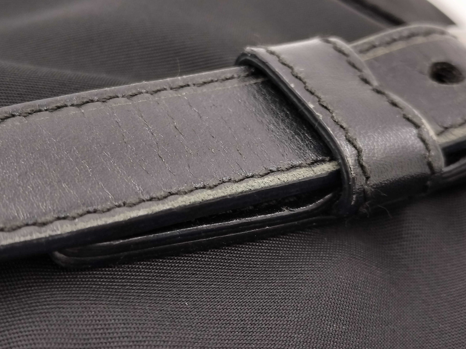 PRADA Prada Triangle Logo Black Shoulder Bag