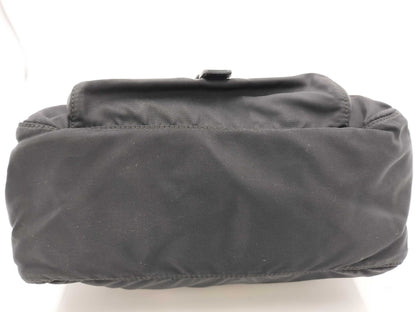 PRADA Prada Triangle Logo Black Shoulder Bag