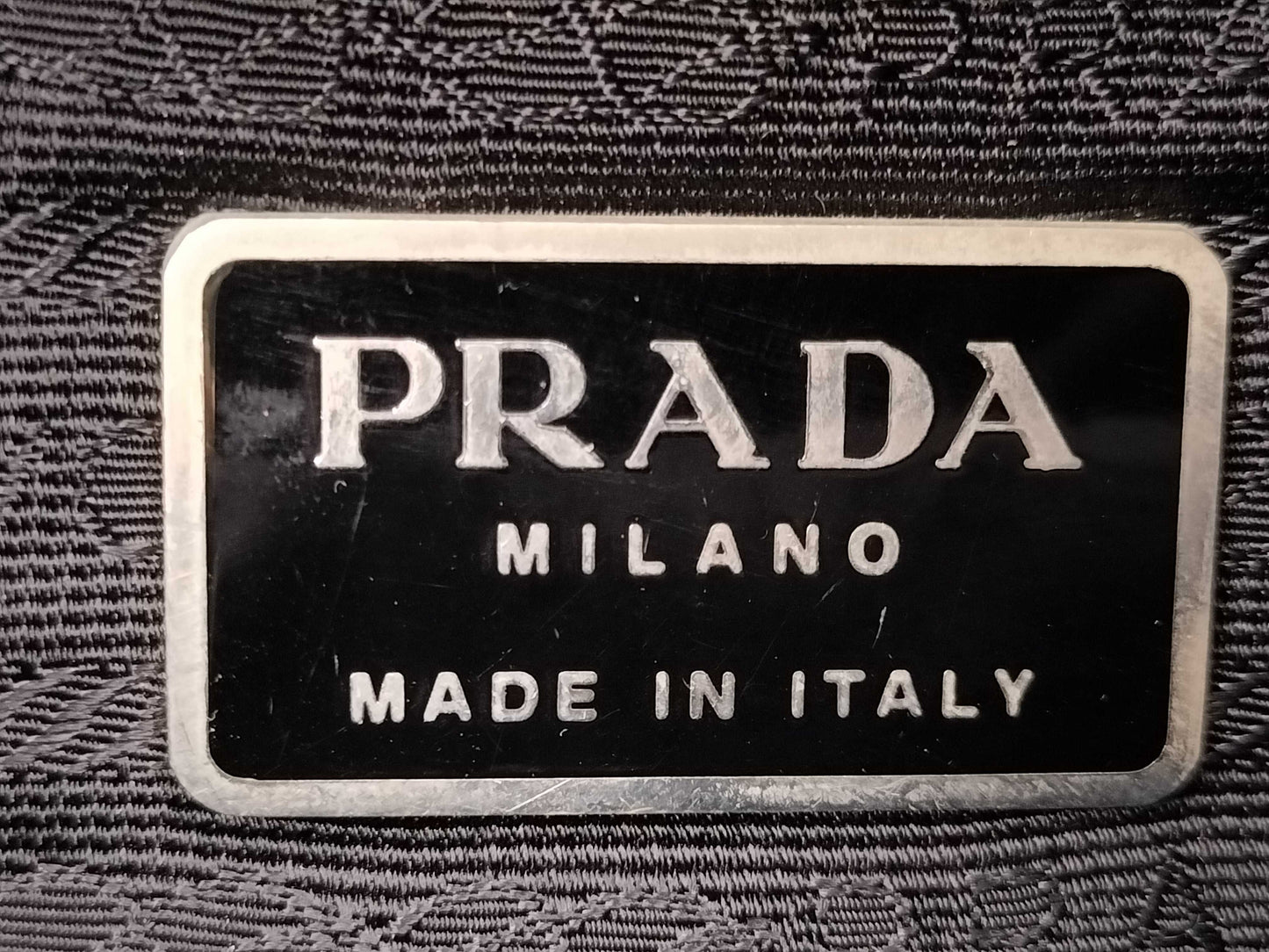 PRADA Prada Triangle Logo Black Shoulder Bag