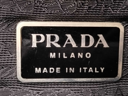 PRADA Prada Triangle Logo Black Shoulder Bag