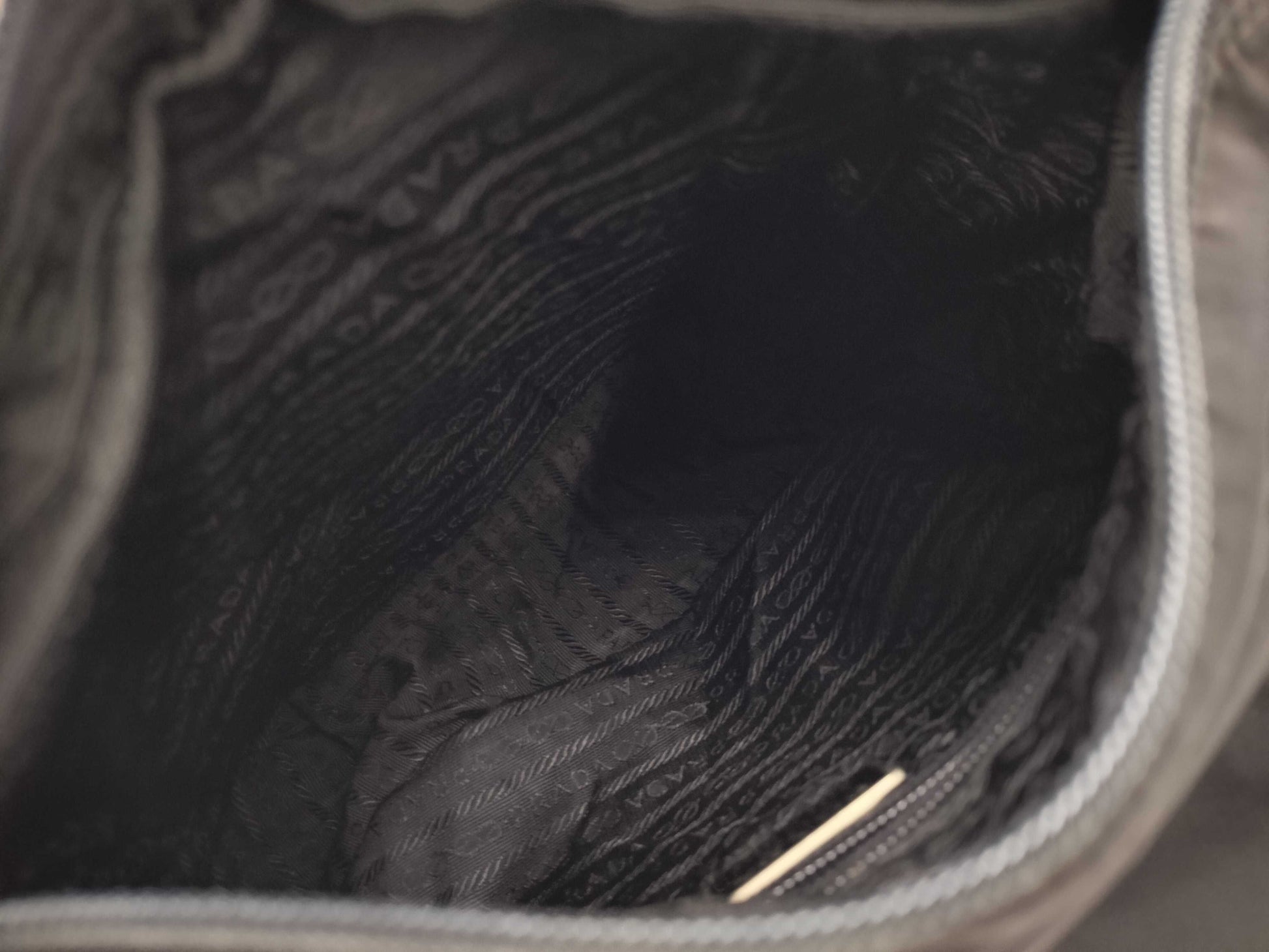 PRADA Prada Triangle Logo Black Shoulder Bag