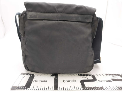 PRADA Prada Triangle Logo Black Shoulder Bag