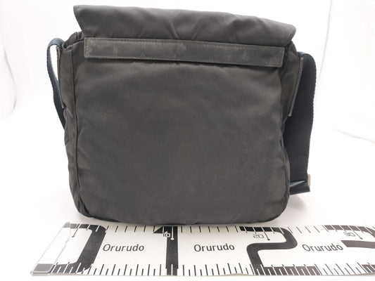 PRADA Prada Triangle Logo Black Shoulder Bag