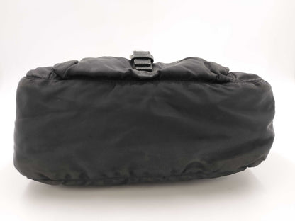 PRADA Prada Triangle Logo Black Shoulder Bag