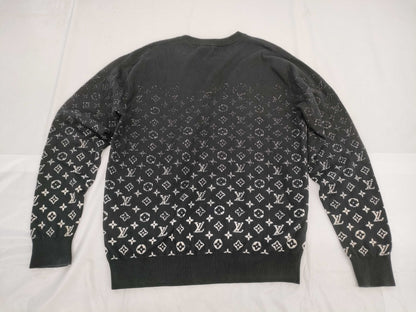 LOUIS VUITTON Knit Sweater Monogram Gradient Black M Tops