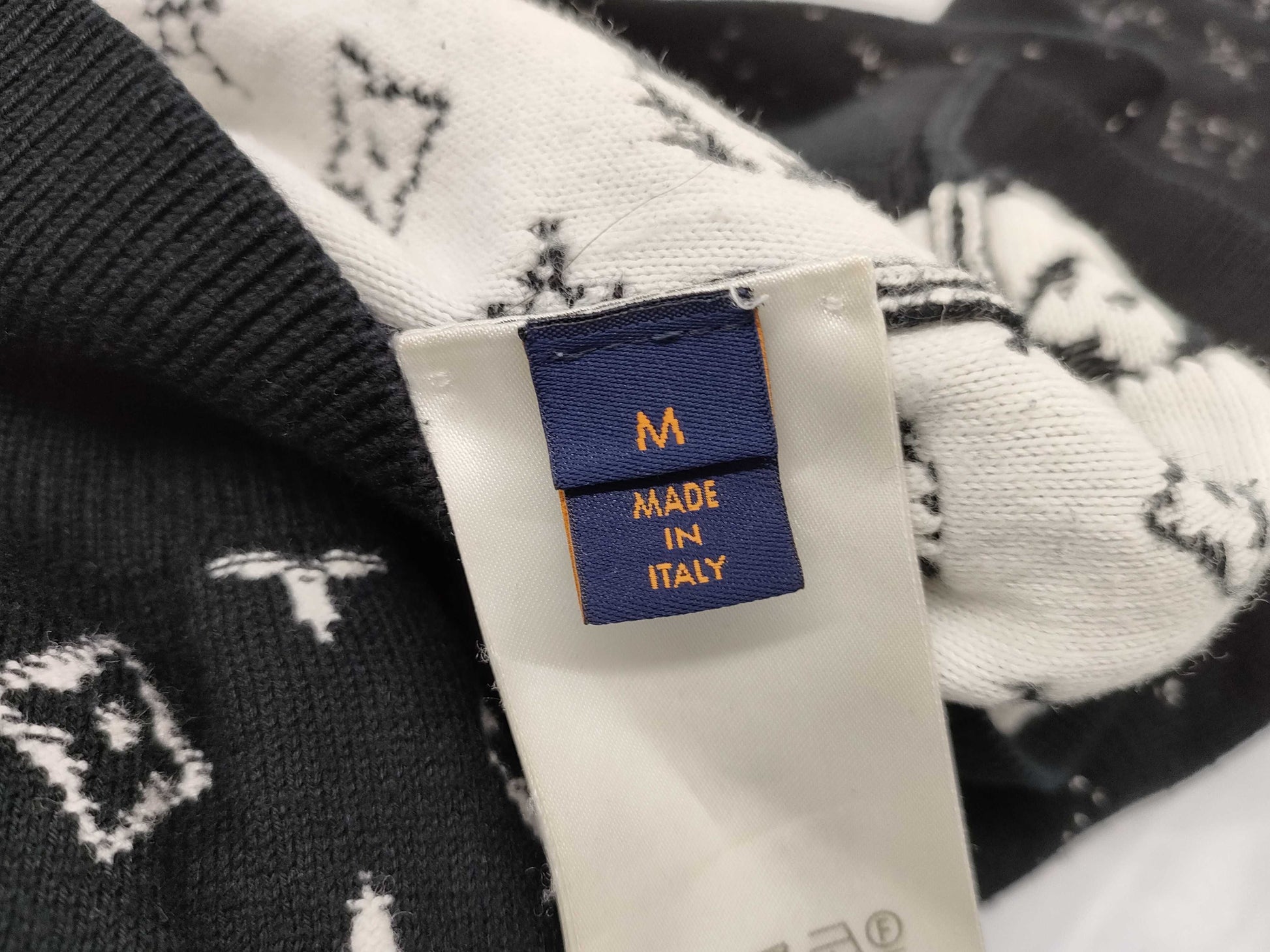 LOUIS VUITTON Knit Sweater Monogram Gradient Black M Tops