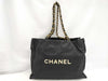 CHANEL Big Coco Mark Chain Black Tote Bag