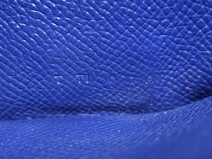 HERMES Bearn Soufflet Epson Blue Wallet
