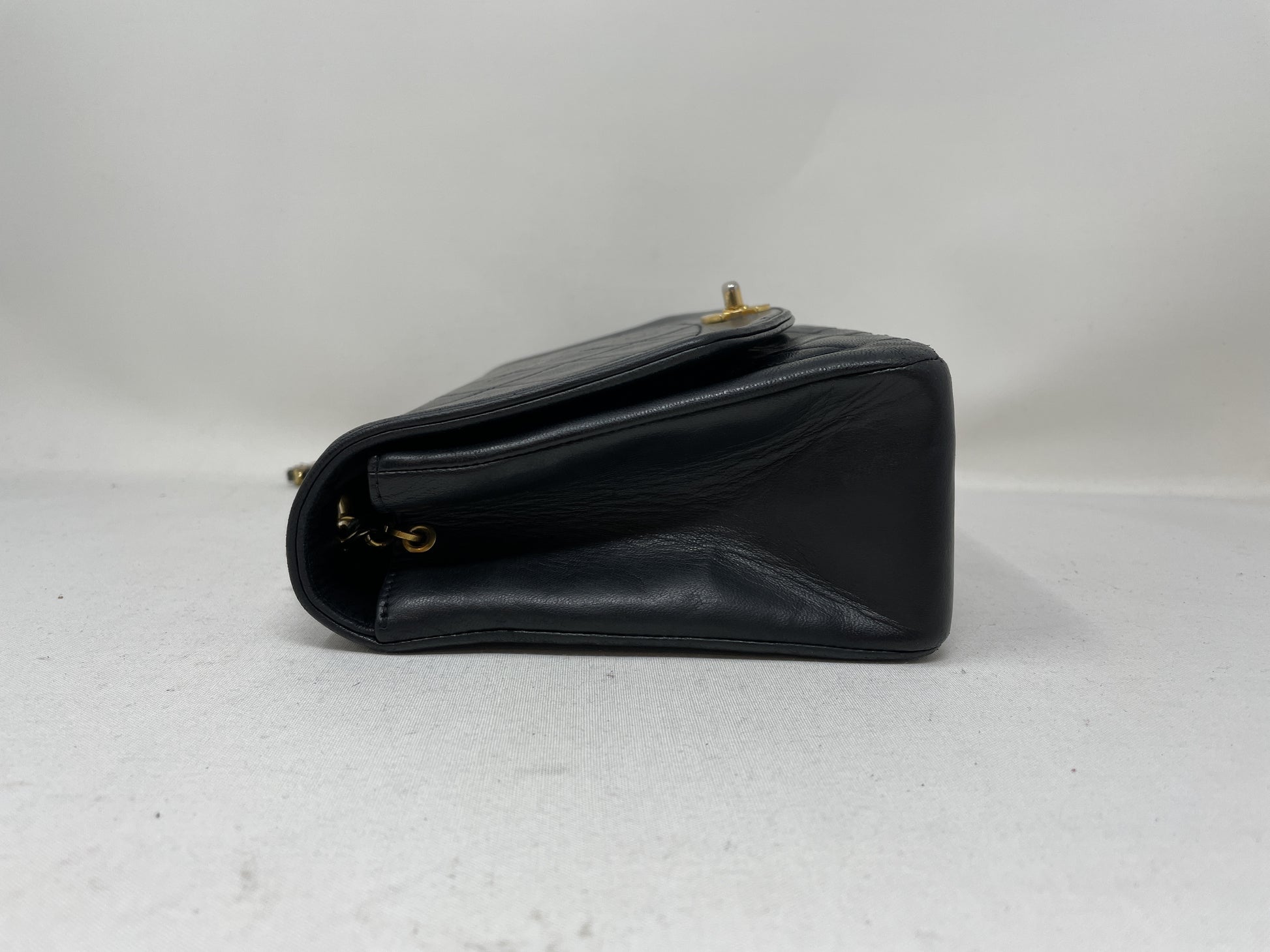 CHANEL Diana Matelasse Shoulder Bag in Black with Seal Card