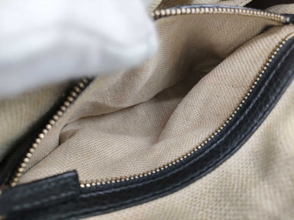 GUCCI GG Canvas Boston Bag with GG Pattern
