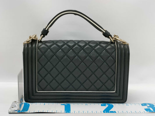 CHANEL Lambskin Boy Handle Shoulder Bag