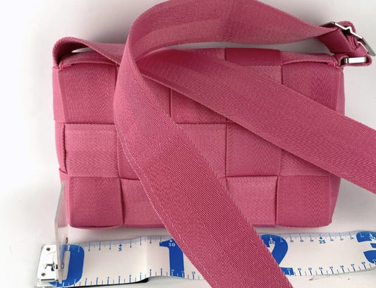BOTTEGA VENETA Maxi Intrecciato Cassette Canvas Shoulder Bag, Pink