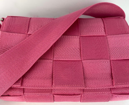 BOTTEGA VENETA Maxi Intrecciato Cassette Canvas Shoulder Bag, Pink
