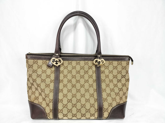 GUCCI GG Canvas GUCCI Heart GG Canvas Handbag Tote Bag