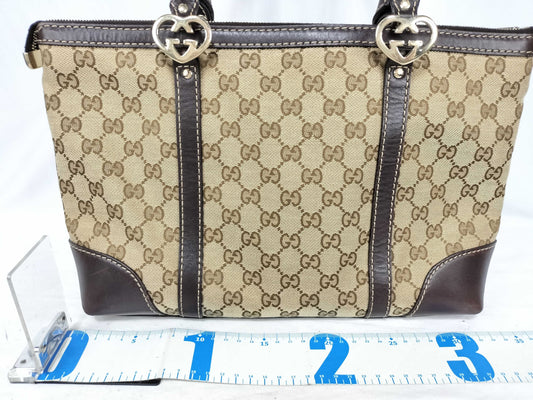 GUCCI GG Canvas GUCCI Heart GG Canvas Handbag Tote Bag