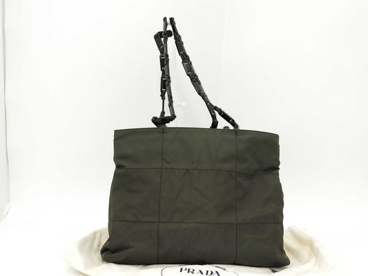 PRADA Prada Shoulder Bag Green Tote Bag