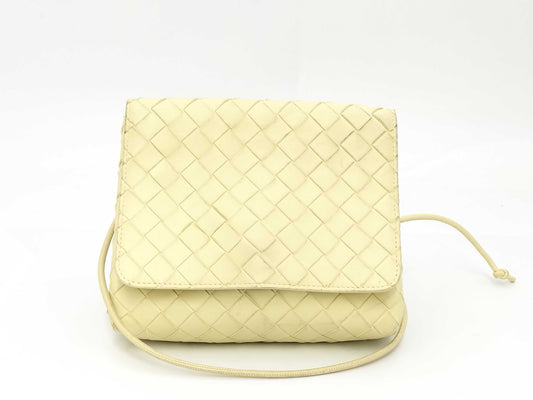 BOTTEGA VENETA Intrecciato Shoulder Bag Yellow