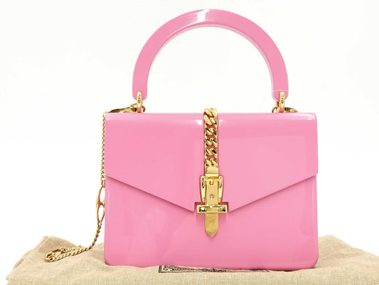 GUCCI Sylvie Shoulder Bag/Handbag Pink