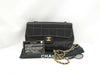 CHANEL Chocobar Satin Chain Shoulder Bag with Coco Mark, Black