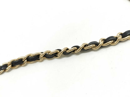 CHANEL Chocobar Satin Chain Shoulder Bag with Coco Mark, Black