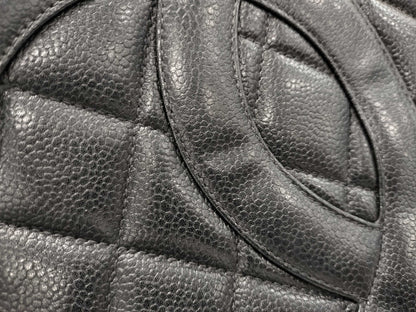 CHANEL Caviar Skin Tote Bag, Reproduction Tote Bag, Large Coco Mark, Matelasse, Black Tote Bag
