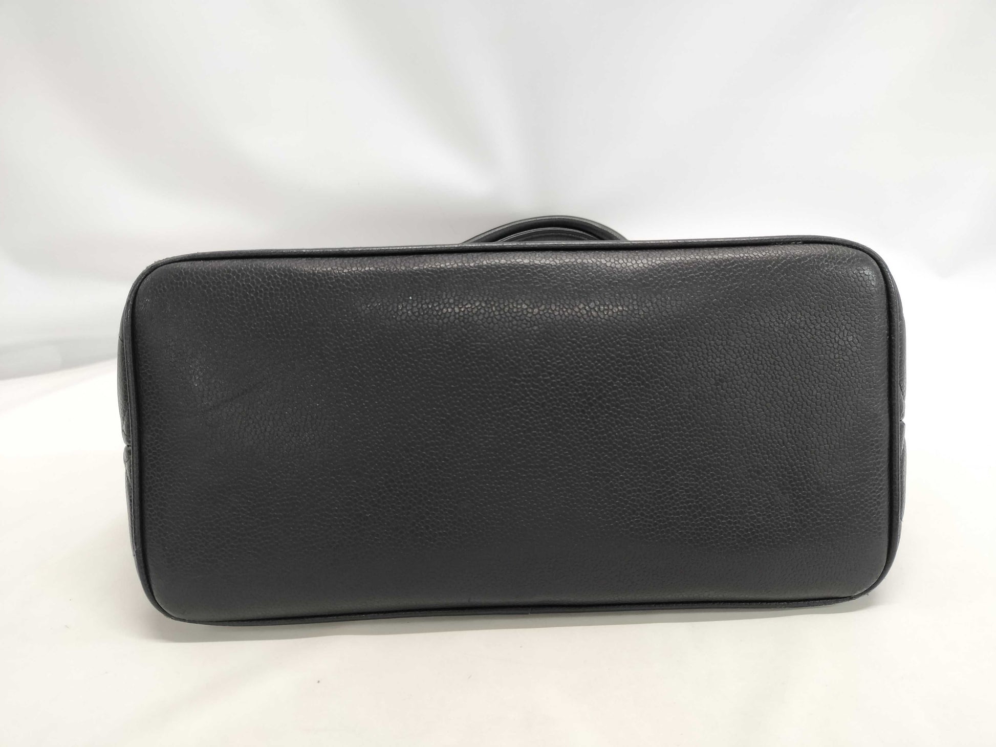CHANEL Caviar Skin Tote Bag, Reproduction Tote Bag, Large Coco Mark, Matelasse, Black Tote Bag