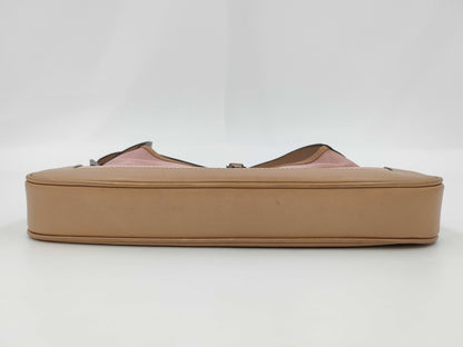 GUCCI GUCCI Shoulder Bag Jackie Pink Brown Suede Leather Women's Handbag