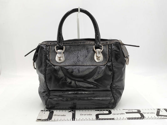 GUCCI GUCCI Dialux Snowgram Boston Bag Black Handbag
