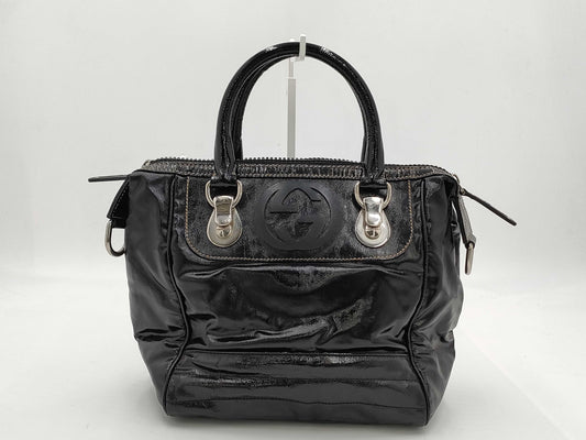 GUCCI GUCCI Dialux Snowgram Boston Bag Black Handbag